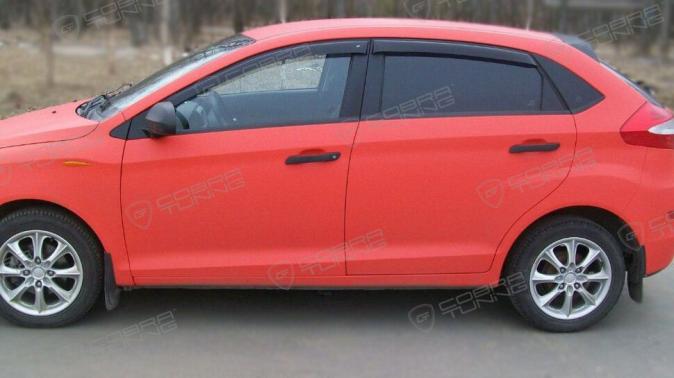 Дефлекторы окон (ветровики) Chery Very Hb 2011 (Чери Вери) Кобра Тюнинг